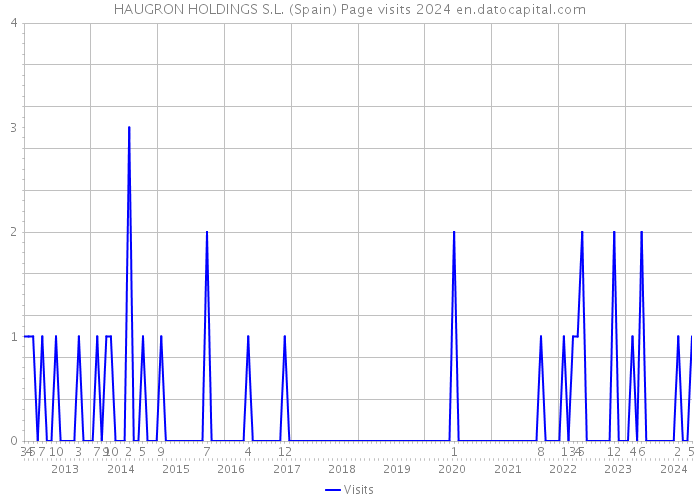 HAUGRON HOLDINGS S.L. (Spain) Page visits 2024 