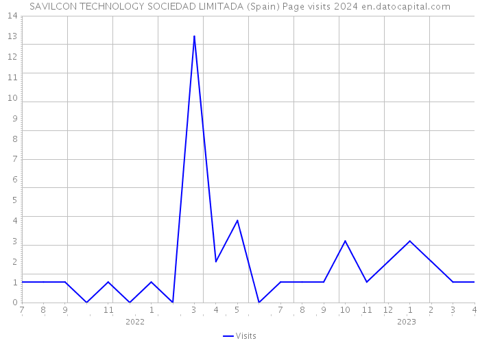 SAVILCON TECHNOLOGY SOCIEDAD LIMITADA (Spain) Page visits 2024 