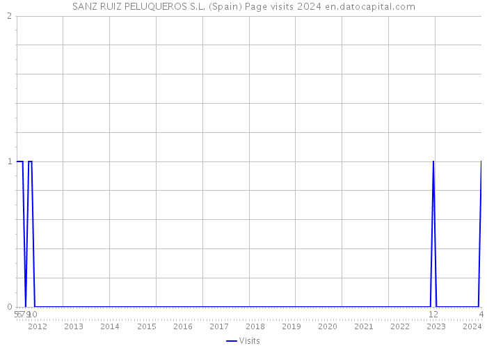 SANZ RUIZ PELUQUEROS S.L. (Spain) Page visits 2024 