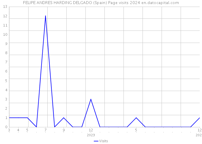 FELIPE ANDRES HARDING DELGADO (Spain) Page visits 2024 