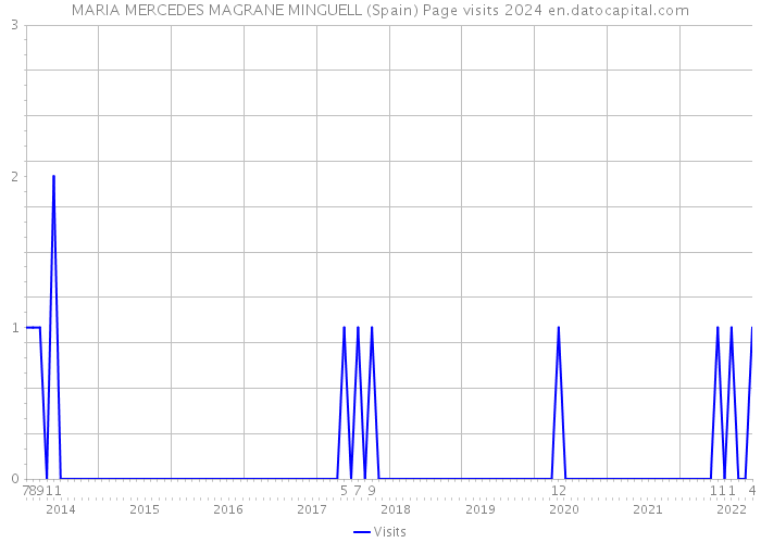 MARIA MERCEDES MAGRANE MINGUELL (Spain) Page visits 2024 