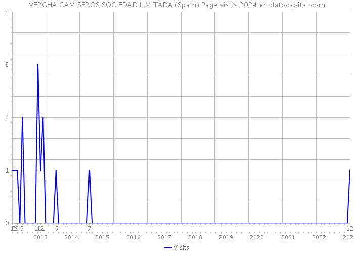 VERCHA CAMISEROS SOCIEDAD LIMITADA (Spain) Page visits 2024 