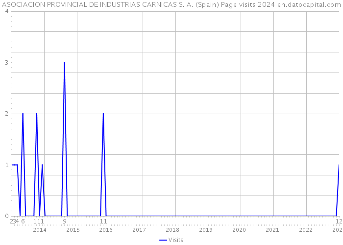ASOCIACION PROVINCIAL DE INDUSTRIAS CARNICAS S. A. (Spain) Page visits 2024 