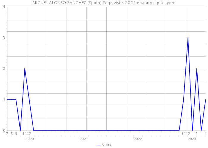 MIGUEL ALONSO SANCHEZ (Spain) Page visits 2024 