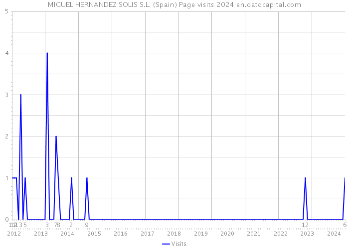 MIGUEL HERNANDEZ SOLIS S.L. (Spain) Page visits 2024 