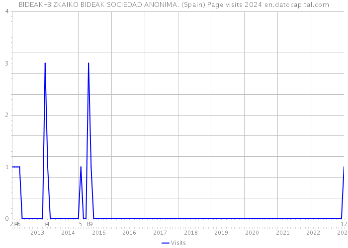BIDEAK-BIZKAIKO BIDEAK SOCIEDAD ANONIMA. (Spain) Page visits 2024 
