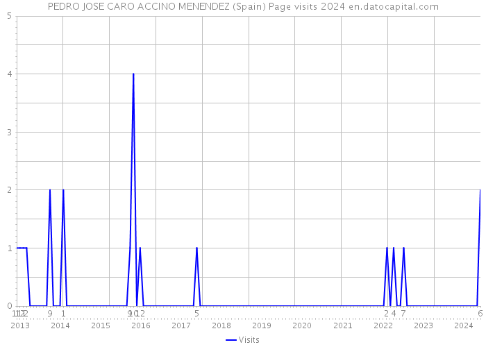 PEDRO JOSE CARO ACCINO MENENDEZ (Spain) Page visits 2024 
