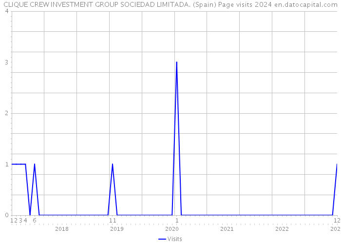 CLIQUE CREW INVESTMENT GROUP SOCIEDAD LIMITADA. (Spain) Page visits 2024 