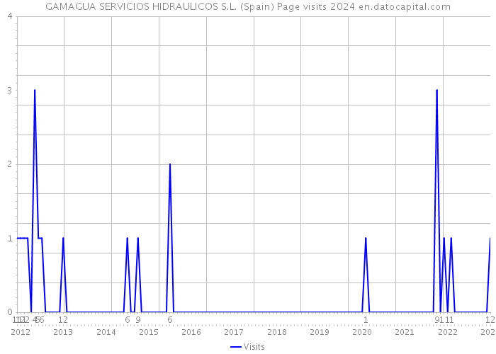 GAMAGUA SERVICIOS HIDRAULICOS S.L. (Spain) Page visits 2024 