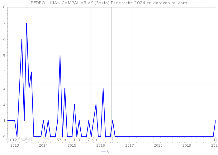 PEDRO JULIAN CAMPAL ARIAS (Spain) Page visits 2024 
