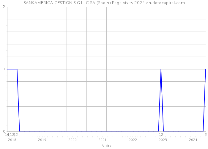 BANKAMERICA GESTION S G I I C SA (Spain) Page visits 2024 