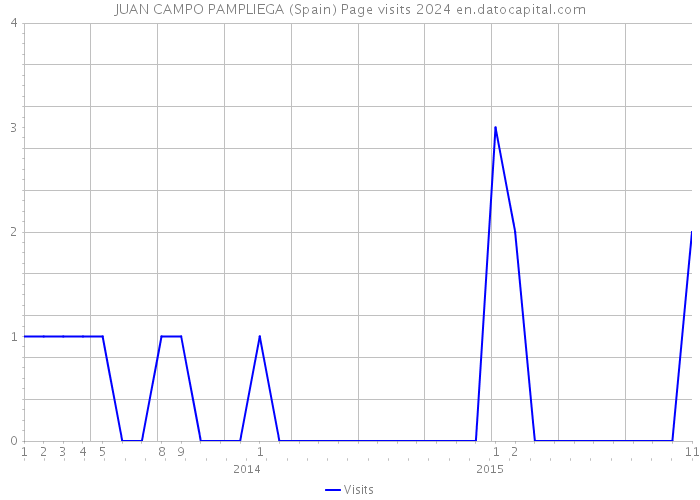 JUAN CAMPO PAMPLIEGA (Spain) Page visits 2024 