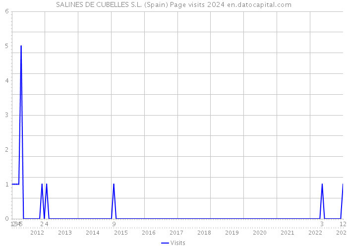 SALINES DE CUBELLES S.L. (Spain) Page visits 2024 