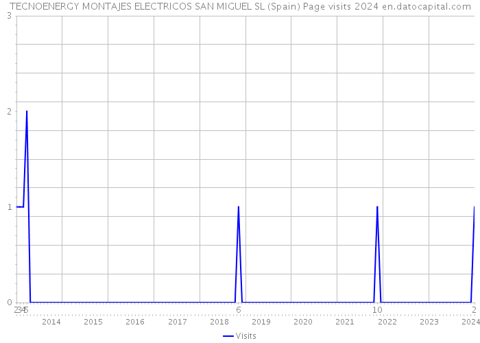 TECNOENERGY MONTAJES ELECTRICOS SAN MIGUEL SL (Spain) Page visits 2024 