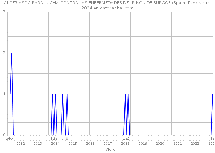 ALCER ASOC PARA LUCHA CONTRA LAS ENFERMEDADES DEL RINON DE BURGOS (Spain) Page visits 2024 