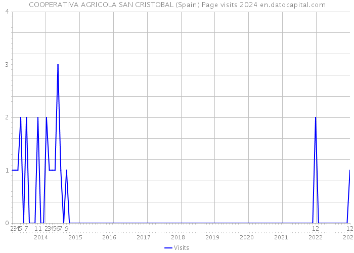 COOPERATIVA AGRICOLA SAN CRISTOBAL (Spain) Page visits 2024 