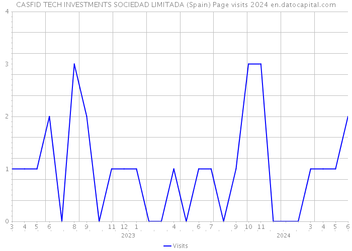 CASFID TECH INVESTMENTS SOCIEDAD LIMITADA (Spain) Page visits 2024 