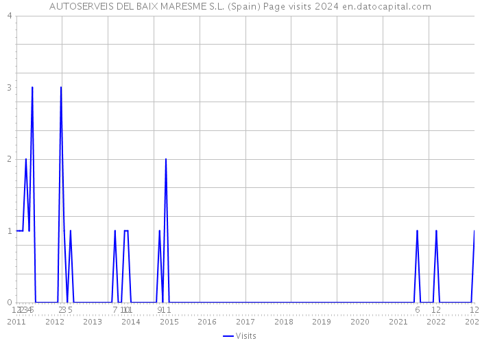 AUTOSERVEIS DEL BAIX MARESME S.L. (Spain) Page visits 2024 