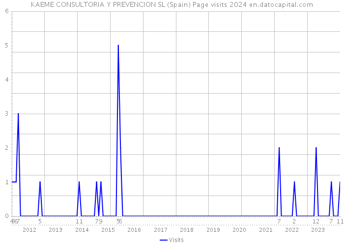 KAEME CONSULTORIA Y PREVENCION SL (Spain) Page visits 2024 