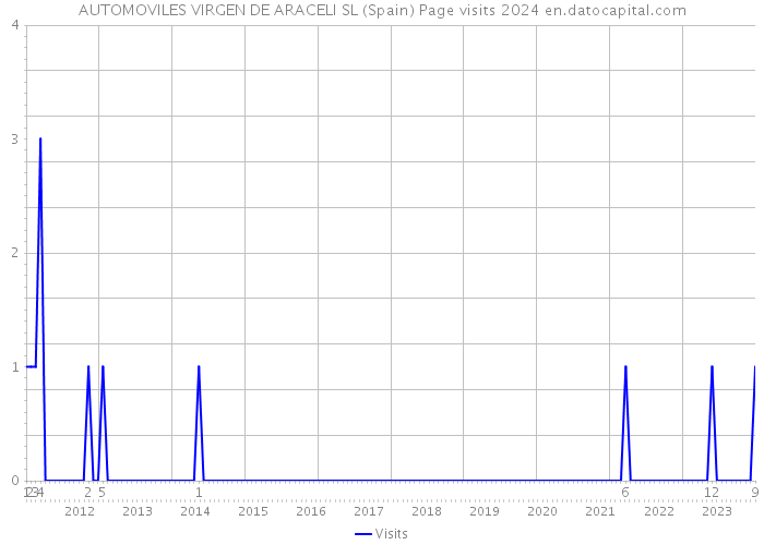 AUTOMOVILES VIRGEN DE ARACELI SL (Spain) Page visits 2024 