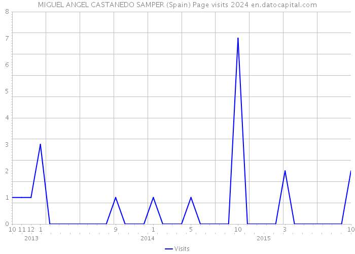 MIGUEL ANGEL CASTANEDO SAMPER (Spain) Page visits 2024 