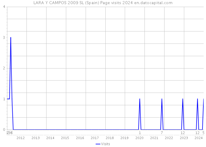 LARA Y CAMPOS 2009 SL (Spain) Page visits 2024 