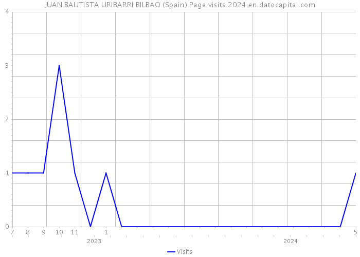JUAN BAUTISTA URIBARRI BILBAO (Spain) Page visits 2024 