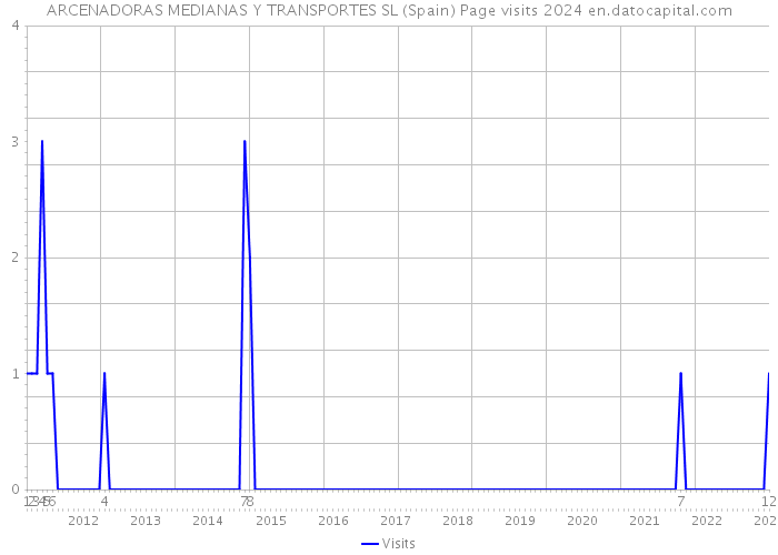 ARCENADORAS MEDIANAS Y TRANSPORTES SL (Spain) Page visits 2024 