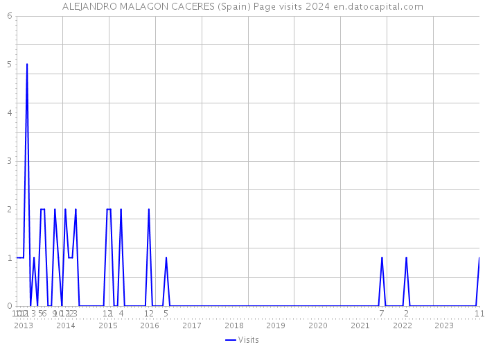 ALEJANDRO MALAGON CACERES (Spain) Page visits 2024 
