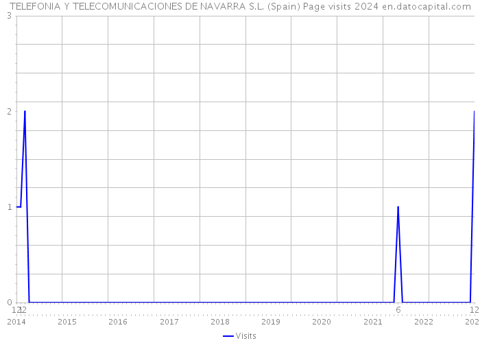 TELEFONIA Y TELECOMUNICACIONES DE NAVARRA S.L. (Spain) Page visits 2024 