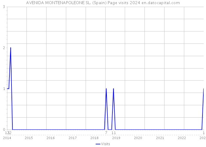 AVENIDA MONTENAPOLEONE SL. (Spain) Page visits 2024 