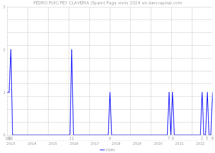 PEDRO PUIG PEY CLAVERIA (Spain) Page visits 2024 