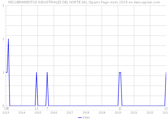 RECUBRIMIENTOS INDUSTRIALES DEL NORTE SAL (Spain) Page visits 2024 