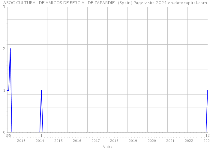 ASOC CULTURAL DE AMIGOS DE BERCIAL DE ZAPARDIEL (Spain) Page visits 2024 