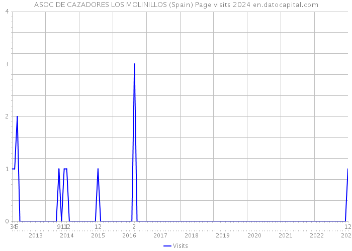 ASOC DE CAZADORES LOS MOLINILLOS (Spain) Page visits 2024 