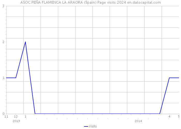 ASOC PEÑA FLAMENCA LA ARAORA (Spain) Page visits 2024 