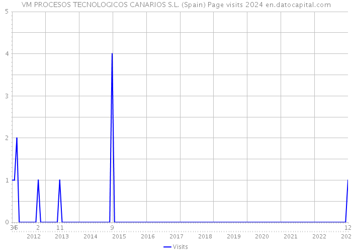 VM PROCESOS TECNOLOGICOS CANARIOS S.L. (Spain) Page visits 2024 