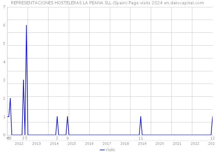 REPRESENTACIONES HOSTELERAS LA PEANA SLL (Spain) Page visits 2024 