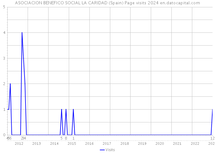 ASOCIACION BENEFICO SOCIAL LA CARIDAD (Spain) Page visits 2024 