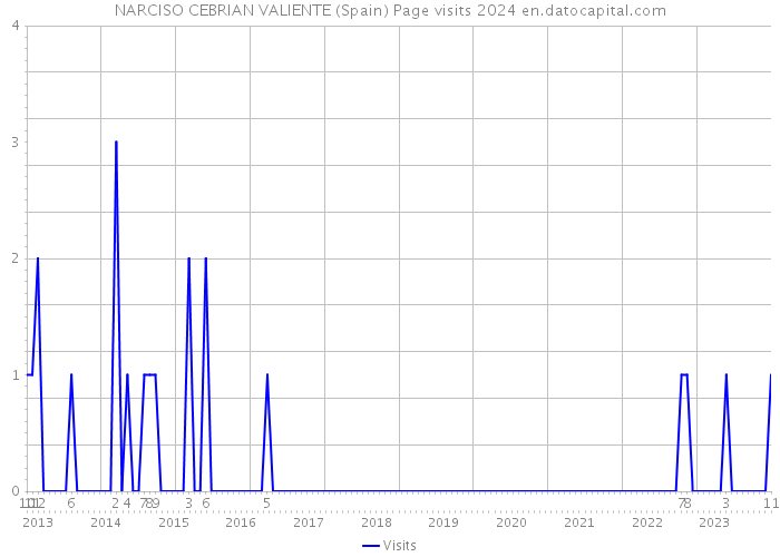 NARCISO CEBRIAN VALIENTE (Spain) Page visits 2024 