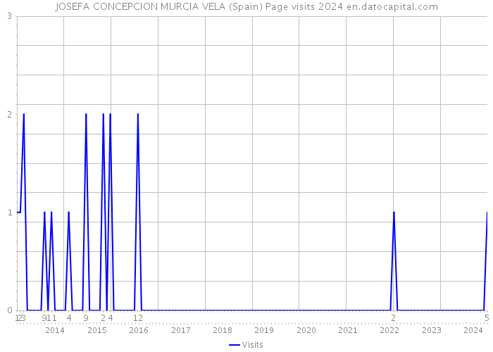 JOSEFA CONCEPCION MURCIA VELA (Spain) Page visits 2024 