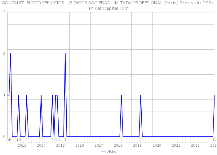 GONZALEZ-BUSTO SERVICIOS JURIDICOS SOCIEDAD LIMITADA PROFESIONAL (Spain) Page visits 2024 