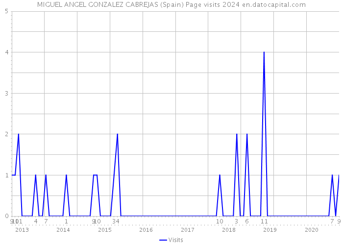 MIGUEL ANGEL GONZALEZ CABREJAS (Spain) Page visits 2024 