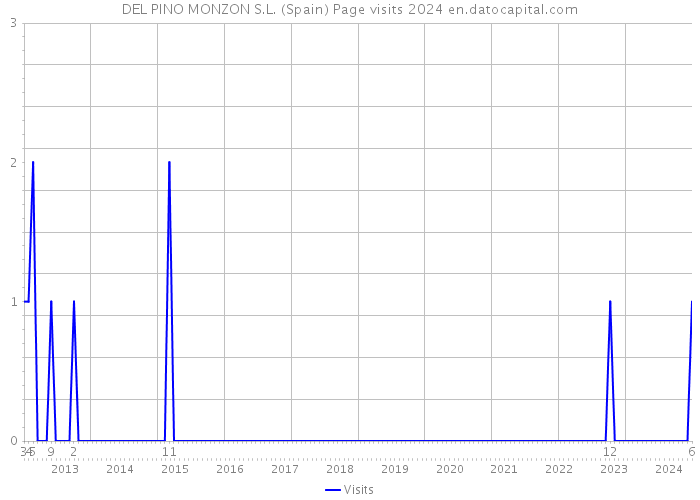 DEL PINO MONZON S.L. (Spain) Page visits 2024 