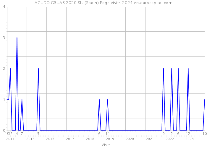 AGUDO GRUAS 2020 SL. (Spain) Page visits 2024 