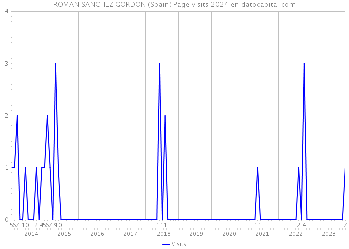 ROMAN SANCHEZ GORDON (Spain) Page visits 2024 