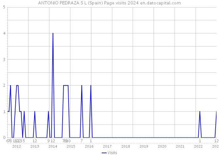 ANTONIO PEDRAZA S L (Spain) Page visits 2024 