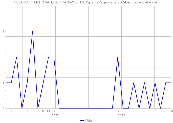 CESAREO MARTIN SANZ SL TRANSPORTES. (Spain) Page visits 2024 