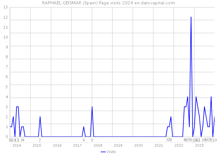 RAPHAEL GEISMAR (Spain) Page visits 2024 
