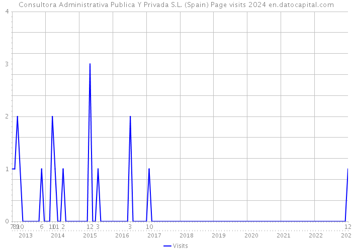 Consultora Administrativa Publica Y Privada S.L. (Spain) Page visits 2024 